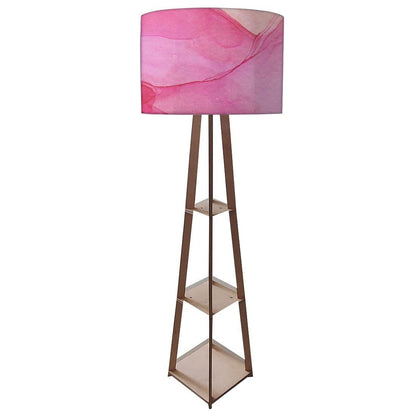 Tripod Floor Lamp  -   Dark Purple Ink Watercolor Nutcase