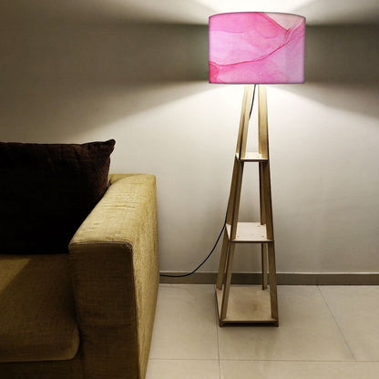 Tripod Floor Lamp  -   Dark Purple Ink Watercolor Nutcase