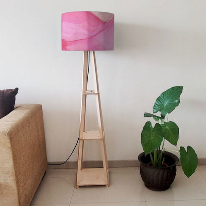 Tripod Floor Lamp  -   Dark Purple Ink Watercolor Nutcase
