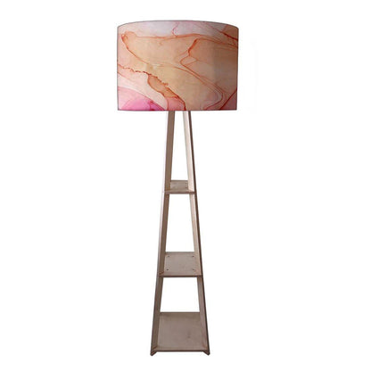 Shelf Tripod Floor Lamp  -   Green Purple Ink Watercolor Nutcase