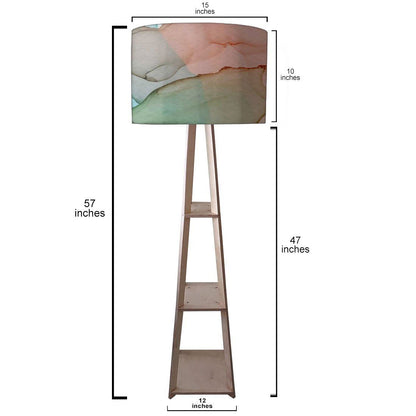 Floor Standing Lamps  -   Gray Purple Ink Watercolor Nutcase