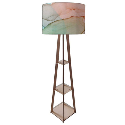 Floor Standing Lamps  -   Gray Purple Ink Watercolor Nutcase