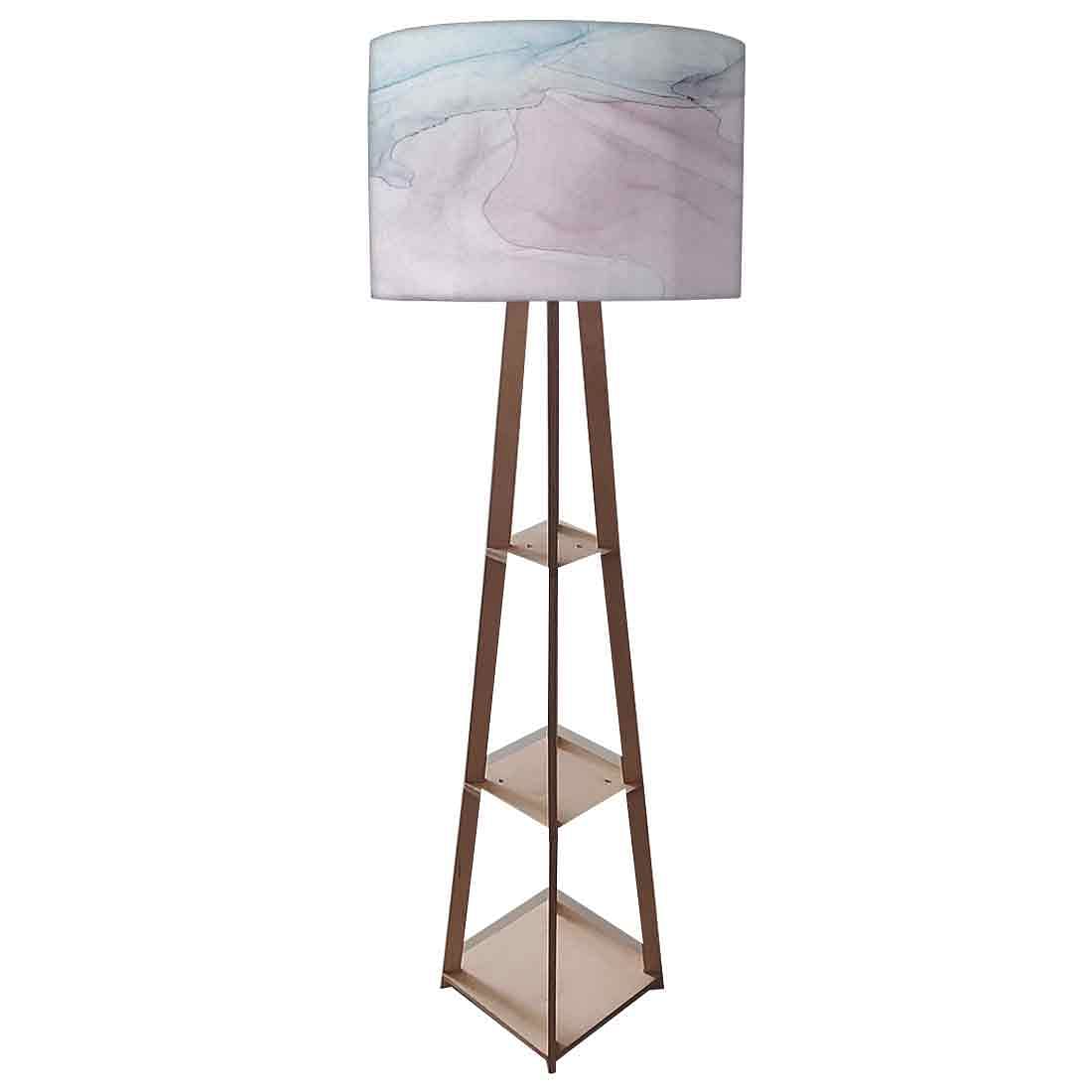 Standing Wooden Tripod Light  -   Red Pink Ink Watercolor Nutcase