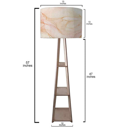 Standing Lamps For Living Room  -   Pink Yellow Ink Watercolor Nutcase