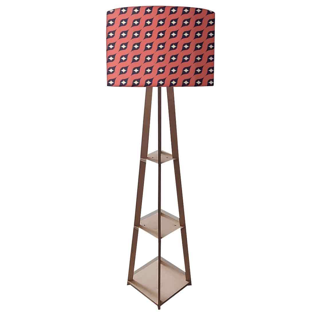 Tall Wooden Standing Lamps  -   Retro Pattern Nutcase
