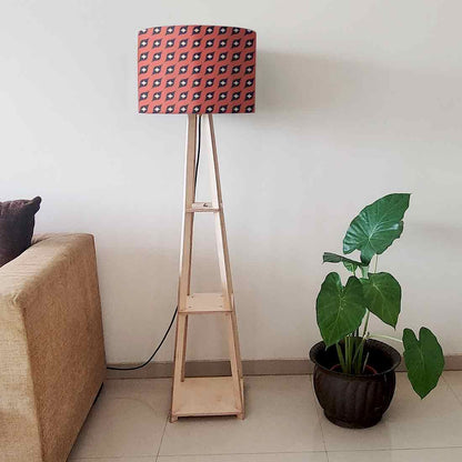 Tall Wooden Standing Lamps  -   Retro Pattern Nutcase