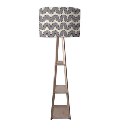 Floor Lamp with Shelves  -   Green Purple Mermaid Watercolor Nutcase