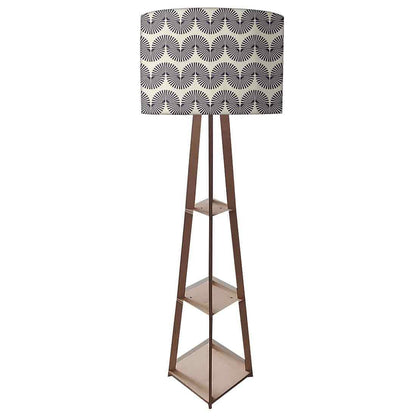 Floor Lamp with Shelves  -   Green Purple Mermaid Watercolor Nutcase