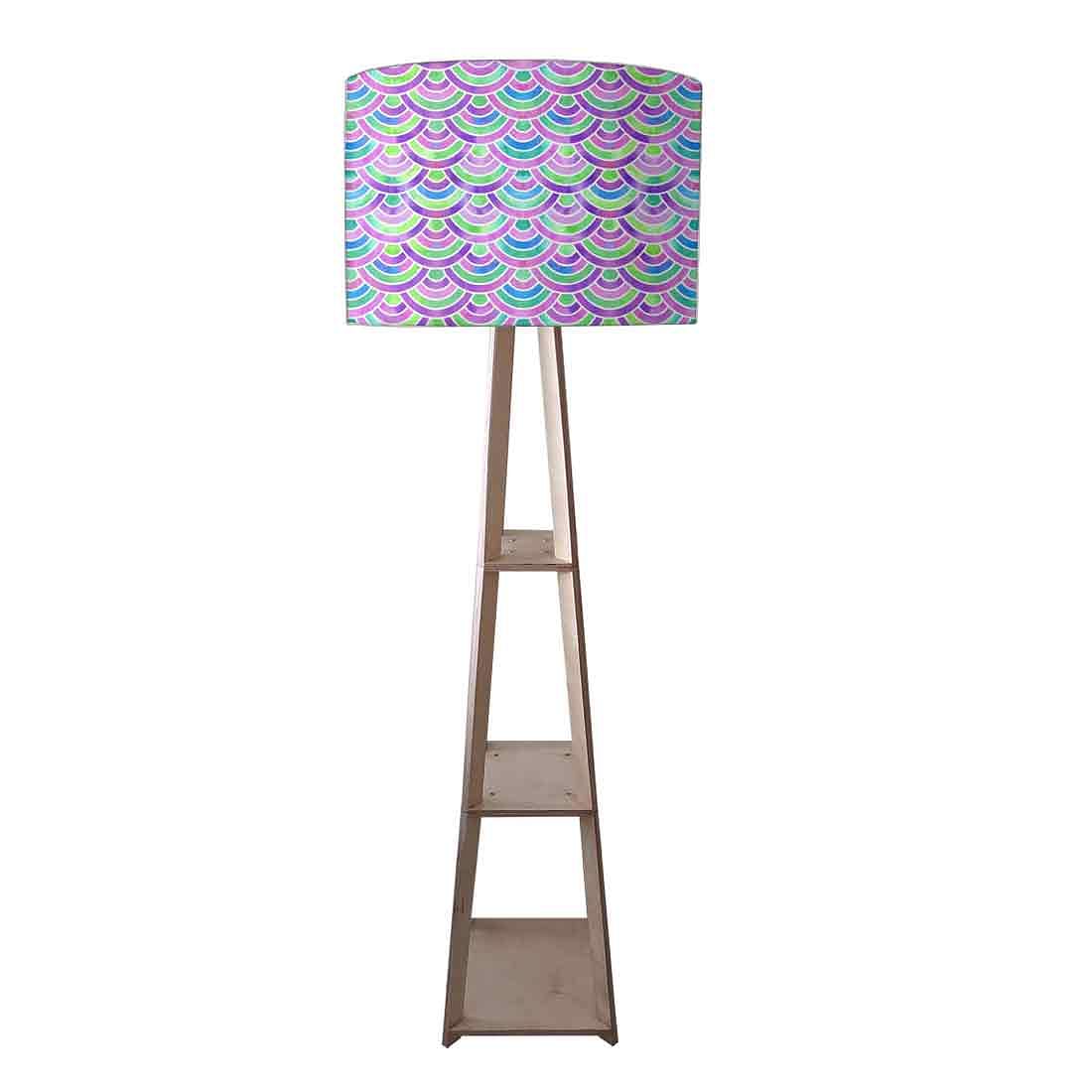 Standing Tripod Lamp  -   Purple Mermaid Watercolor Nutcase