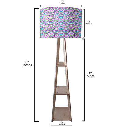 Standing Tripod Lamp  -   Purple Mermaid Watercolor Nutcase