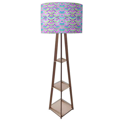 Standing Tripod Lamp  -   Purple Mermaid Watercolor Nutcase