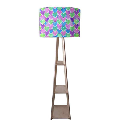 Floor Standing Lamps  -   Purple Blue Mermaid Watercolor Nutcase
