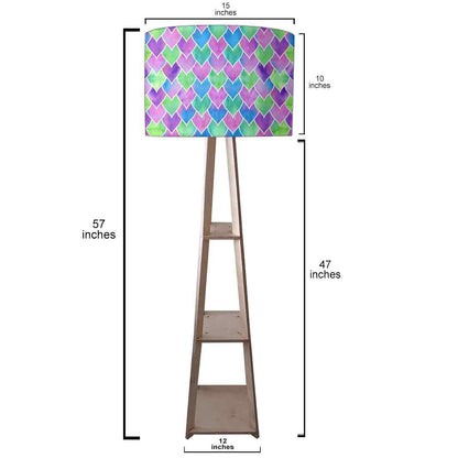 Floor Standing Lamps  -   Purple Blue Mermaid Watercolor Nutcase