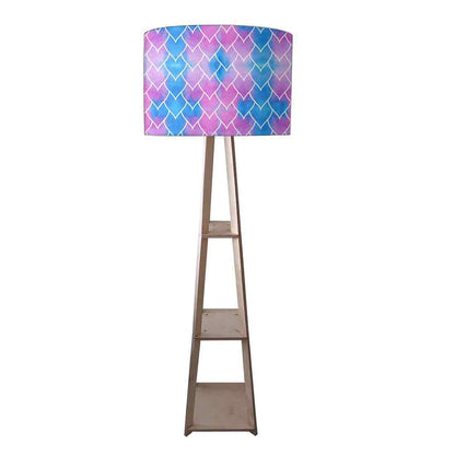 Standing Wooden Tripod Light  -   Green Mermaid Watercolor Pattern Nutcase
