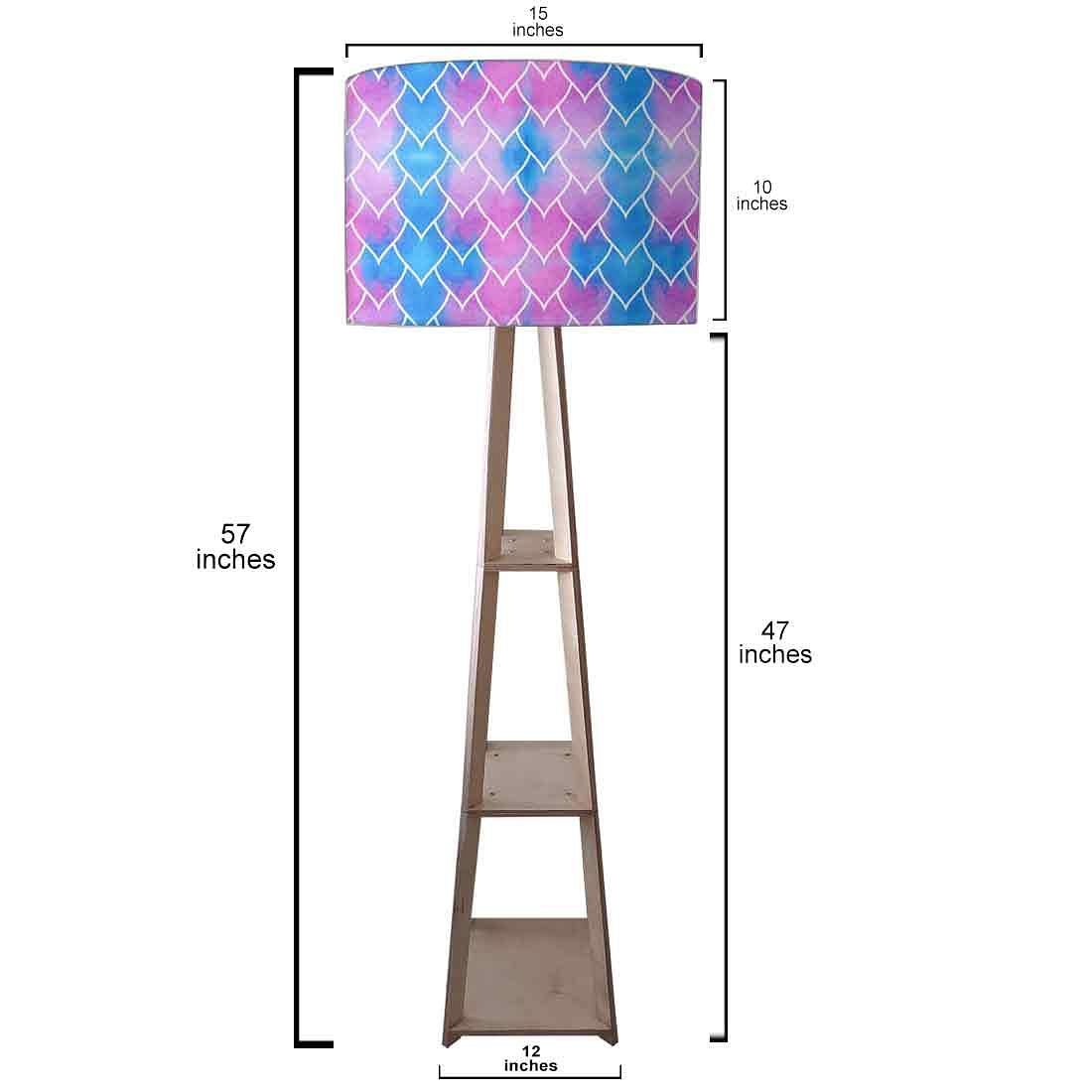 Standing Wooden Tripod Light  -   Green Mermaid Watercolor Pattern Nutcase