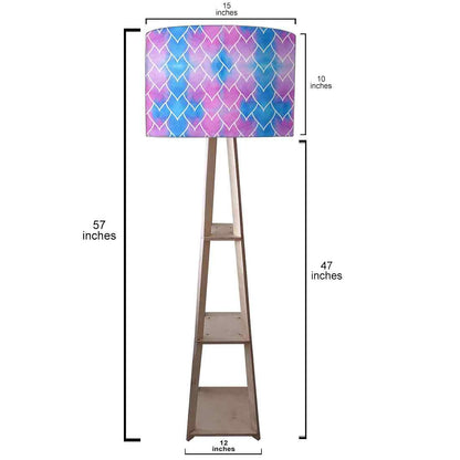 Standing Wooden Tripod Light  -   Green Mermaid Watercolor Pattern Nutcase