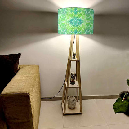 Wooden Tripod Floor Lamp  -   Floral Branches Spring Collection Nutcase
