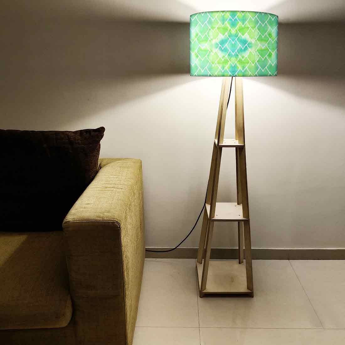 Wooden Tripod Floor Lamp  -   Floral Branches Spring Collection Nutcase