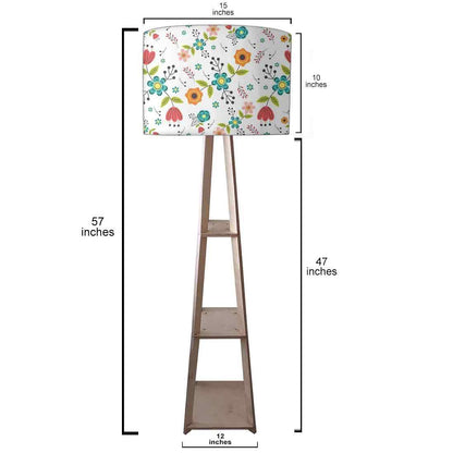 Tall Wooden Standing Lamps  -   Colorful Flower Collection Nutcase