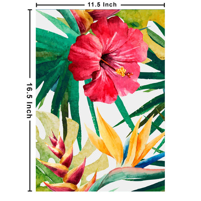 Designer Wall Art Decor Set of 3 for Home Decor - Hibiscus Nutcase