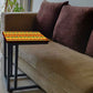 C Shaped Bedside Table - Aztec Orange Yellow Pattern Nutcase