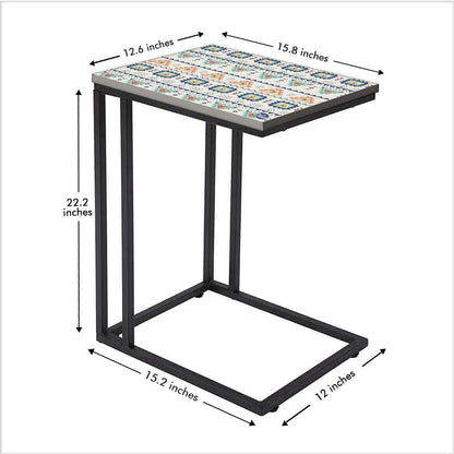 Outdoor Sofa C Table - Aztec Grey Pattern Nutcase