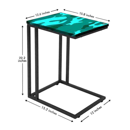 Outdoor C Shaped Table - Army Camouflage Green Nutcase