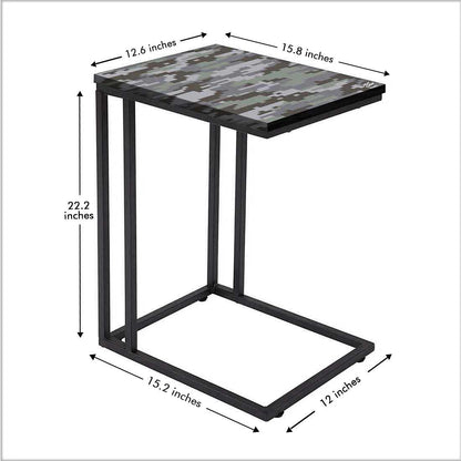 Metal Grey C Table For Sofa - Gray Camouflage Nutcase