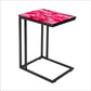 C Shaped Bedside Table For Sofa - Army Camouflage Pink Nutcase