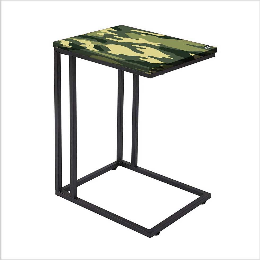 Bedside C Shaped Table - Army Camouflage Nutcase