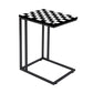 Best C Shaped Table For Sofa - Black White Check Nutcase