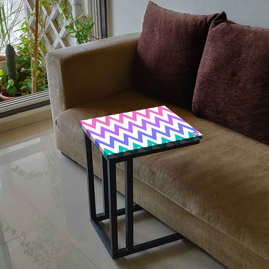 New Designer Bedside C Table - Rainbow Chevron Nutcase