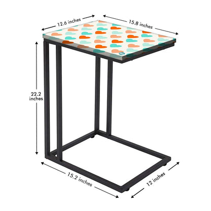 Designer Sofa Side Table - Colorful Heart Nutcase