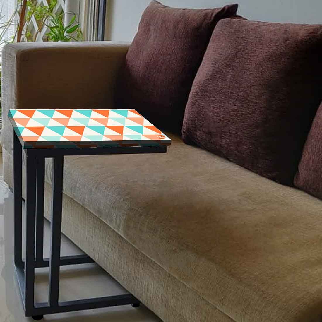 Latest Modern C Side Table - Orange and Mint Triangles Nutcase