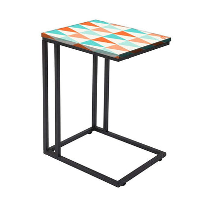 Latest Modern C Side Table - Orange and Mint Triangles Nutcase