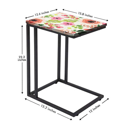 New Floral Metal C Table - Watercolor Flower Nutcase