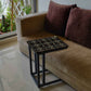 Black C Shaped End Table Serving Tables for Living Room - Palms Nutcase