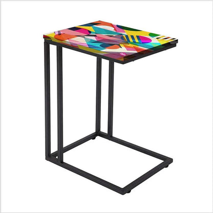 Small Metal C Table For Sofa - Designer Pattern Nutcase