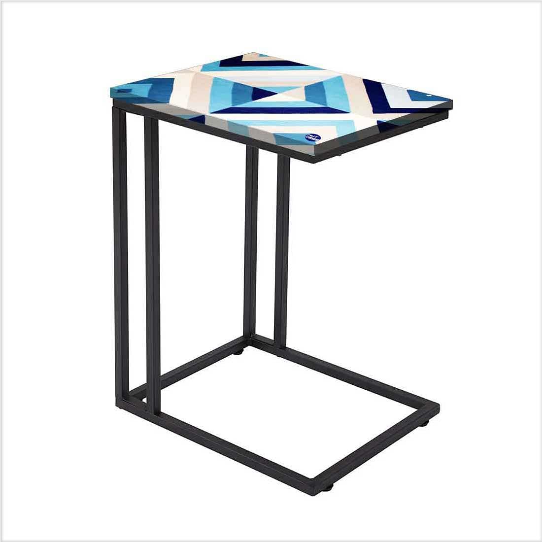 C Shaped End Table For Sofa - Blue Diamond Nutcase