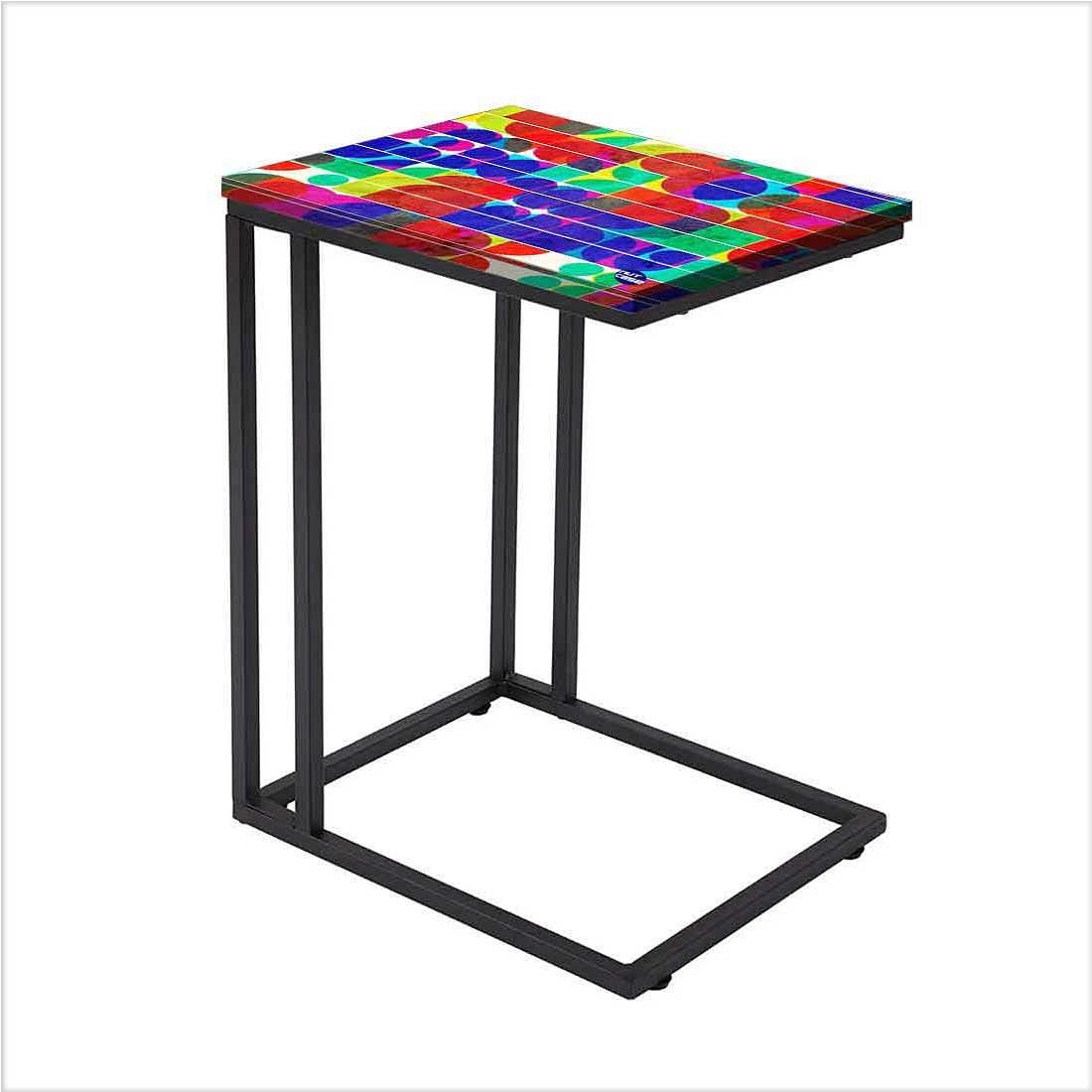 Black C Side Table For Sofa - Beautiful Pattern Nutcase