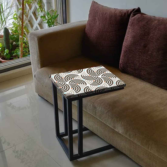 Amazing Modern C Side Table - Half Circle Pattern Nutcase