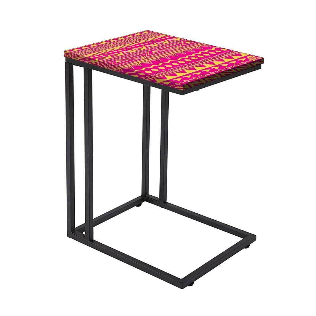 C Shaped End Table For Sofa - Pink Patterns Nutcase