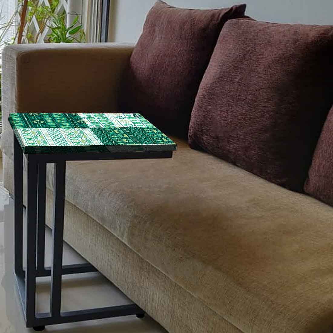 Small C Side Table For Sofa - Green Pattern Nutcase