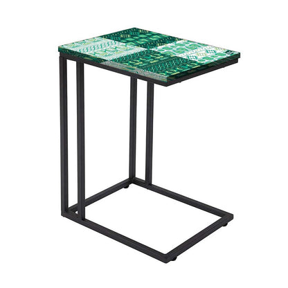 Small C Side Table For Sofa - Green Pattern Nutcase