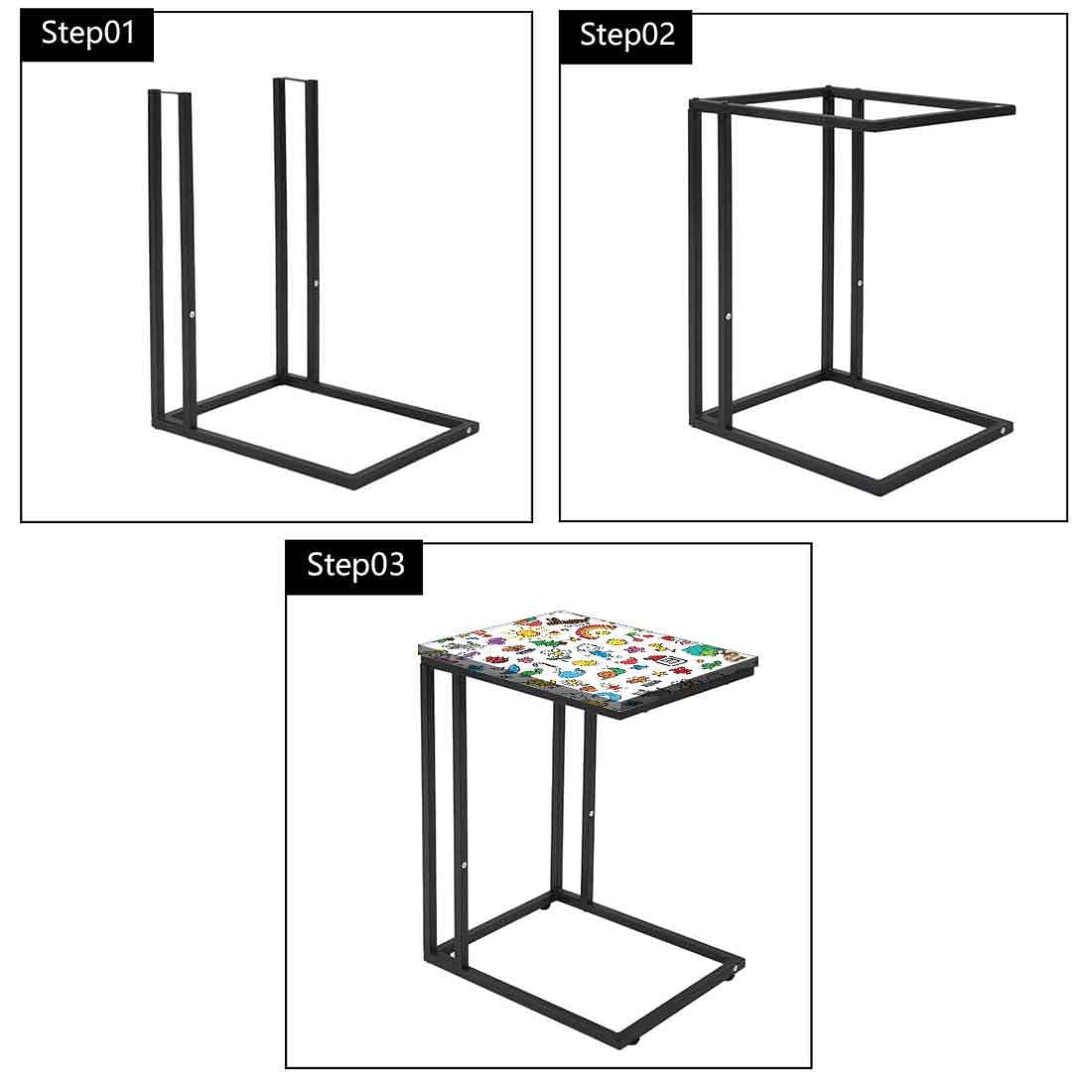 Designer Kids Metal C Table - Kids Beautiful Design Nutcase