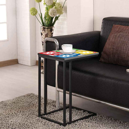 Designer White Metal C Table for Kids Children -Ludo Nutcase