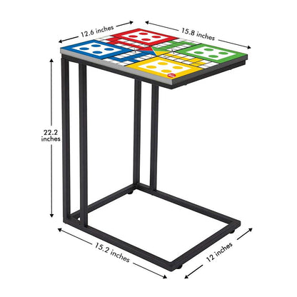 Designer White Metal C Table for Kids Children -Ludo Nutcase