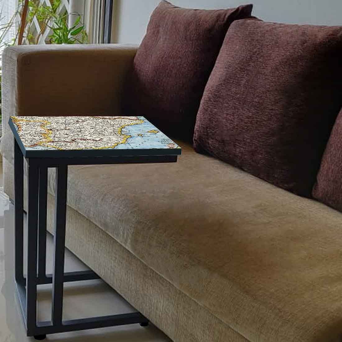 C Shaped End Table For Sofa  - Map Nutcase