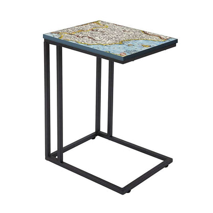 C Shaped End Table For Sofa  - Map Nutcase