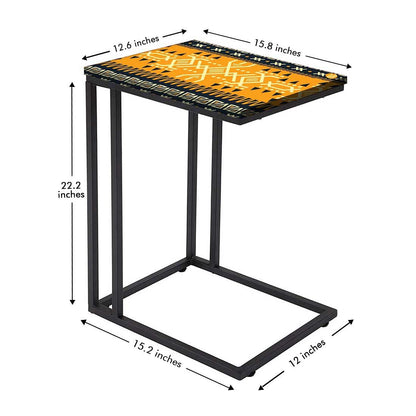 New Modern Metal C Table - Mexican Pattern Nutcase